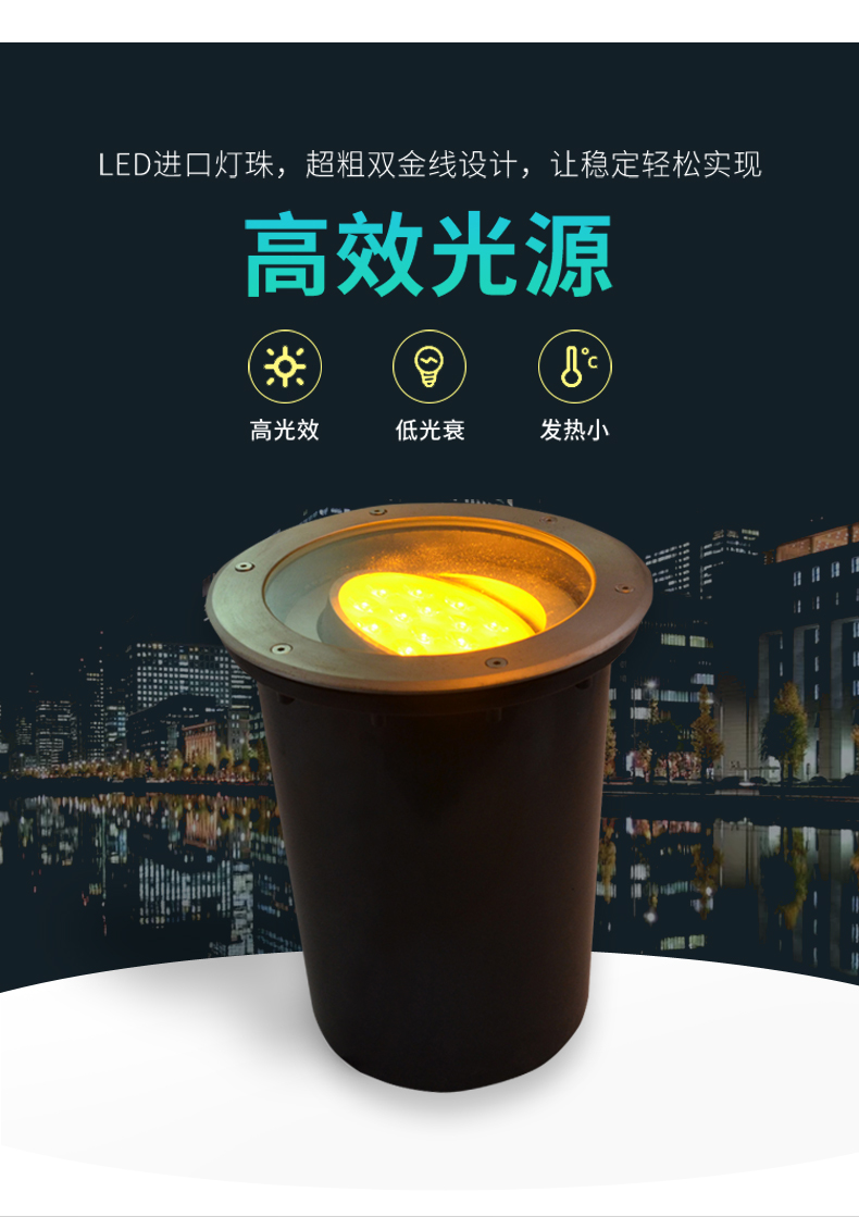 可調(diào)角度防水led地埋燈 照樹燈照招牌燈3W5W7W9W12W15W18W30W36W(圖4)