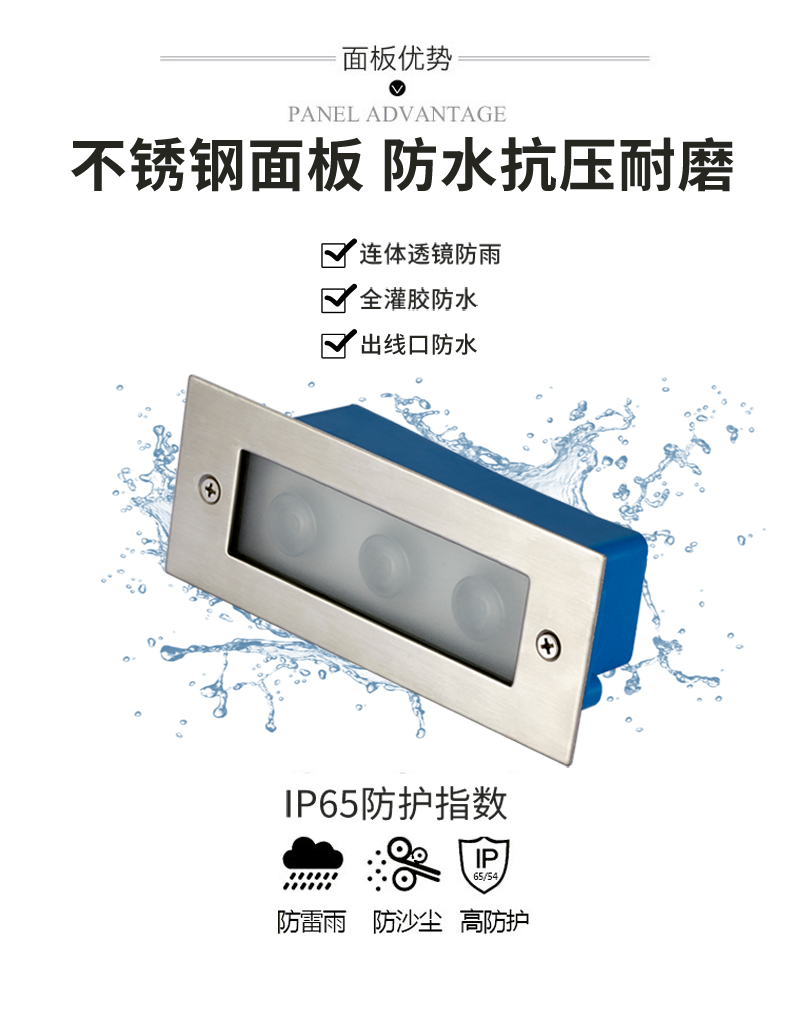 戶外節(jié)能防水 方形led埋地?zé)?樓梯燈 埋地?zé)?地埋燈 臺階燈路燈3W(圖3)