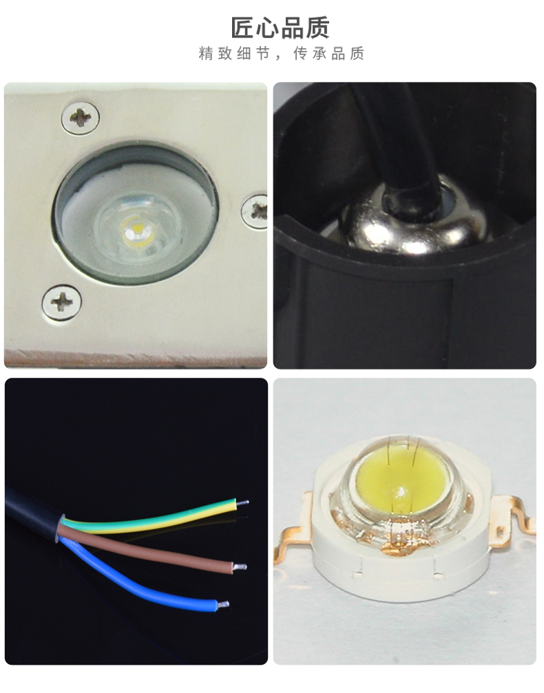 大功率防水方形led地埋燈 防水埋地燈 廣場地燈 地射燈景觀燈1W(圖17)